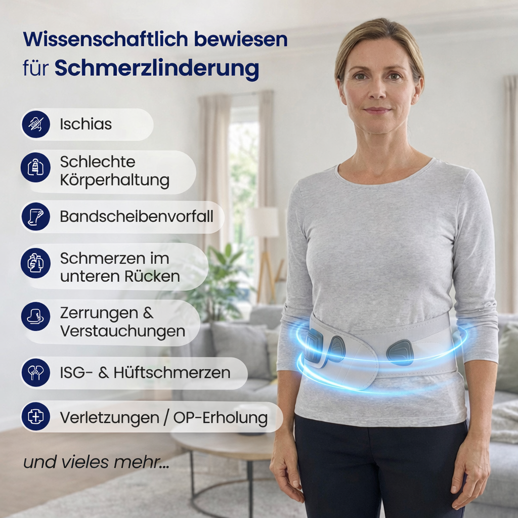 LeVoriaa Rückenstützgürtel mit Massage & Rotlicht