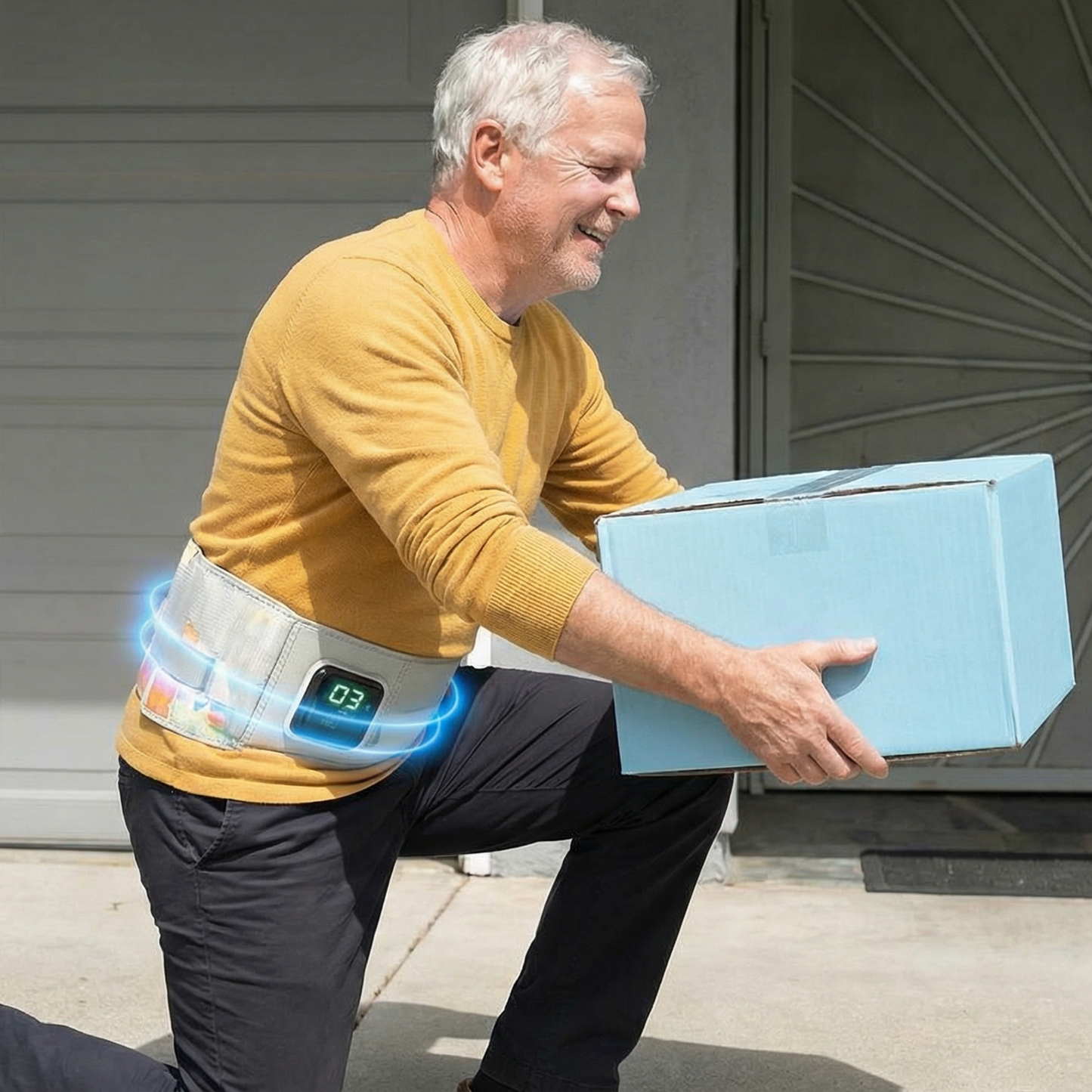 LeVoriaa Rückenstützgürtel mit Massage & Rotlicht