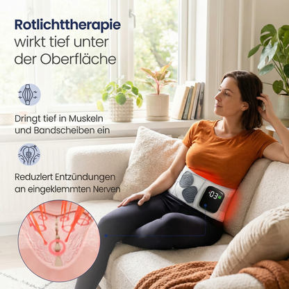 LeVoriaa Rückenstützgürtel mit Massage & Rotlicht
